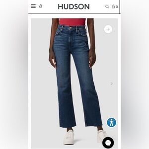 Hudson Jeans Remi high-rise straight ankle jean in Atmosphere, size 28